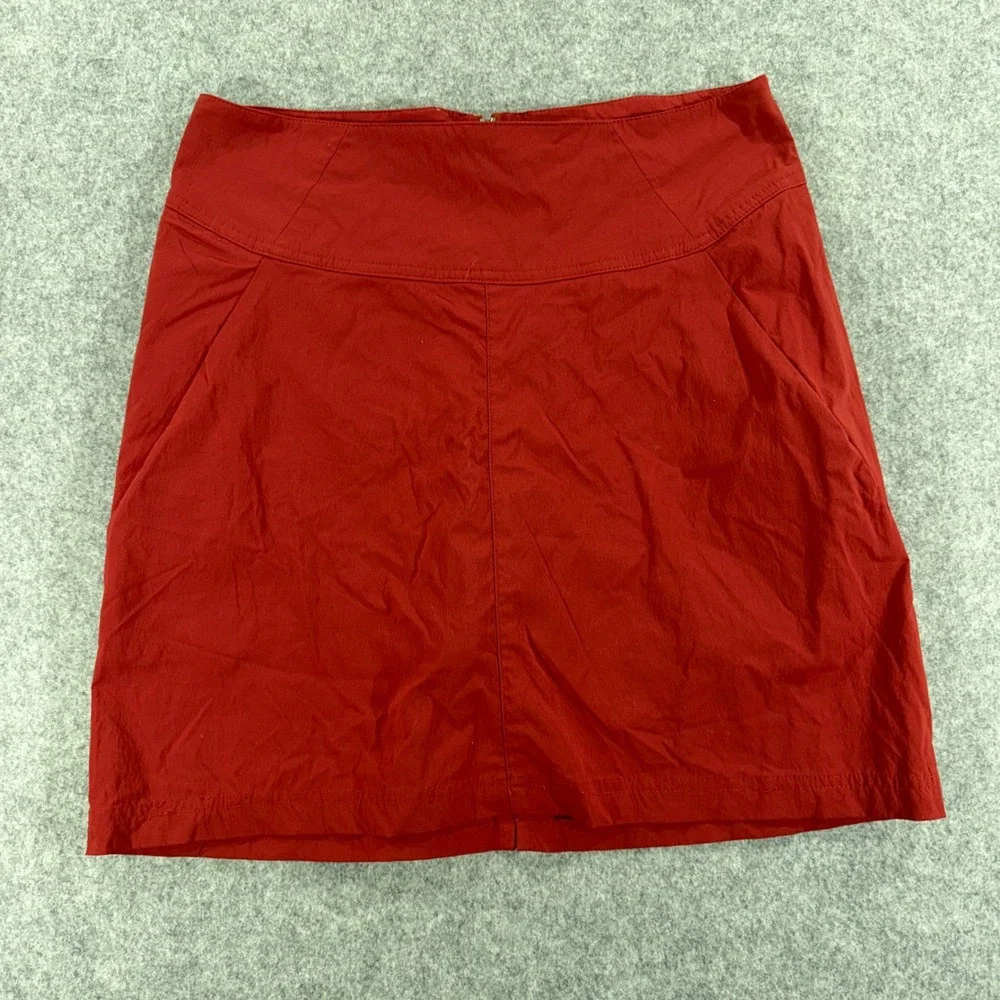Royal Robbins Discovery Skirt Red Nylon Hiking Outdoor Mini Skirt Womens 6